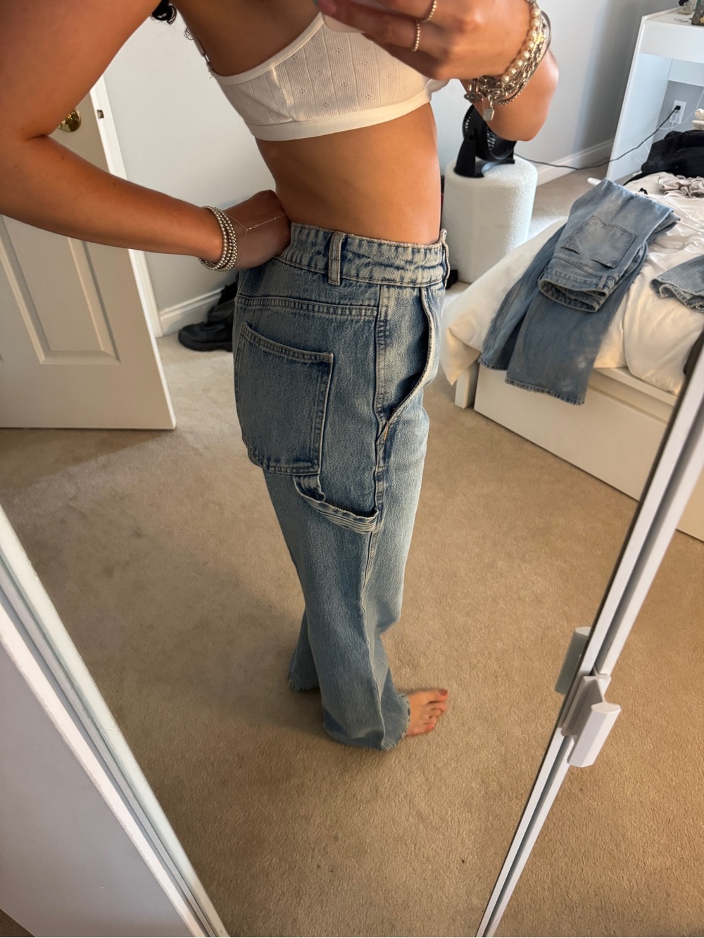 Light Blue Carpenter-Style Women's Jeans